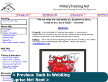 Tablet Screenshot of militarytraining.net